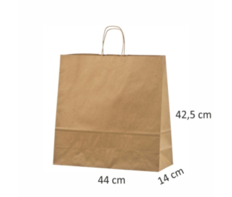 Øko-papirsposer med snoede håndtag44x14x42,5 cm