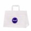 Takeaway-papirsposer med flad hank og logo