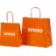 Orange papirsposer med hank og logo12