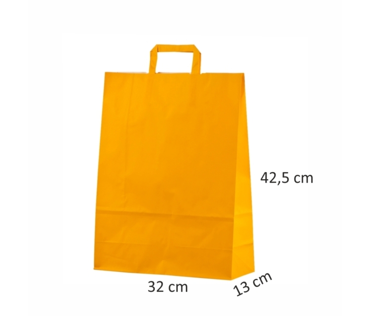orange papirsposer med flad håndtag222
